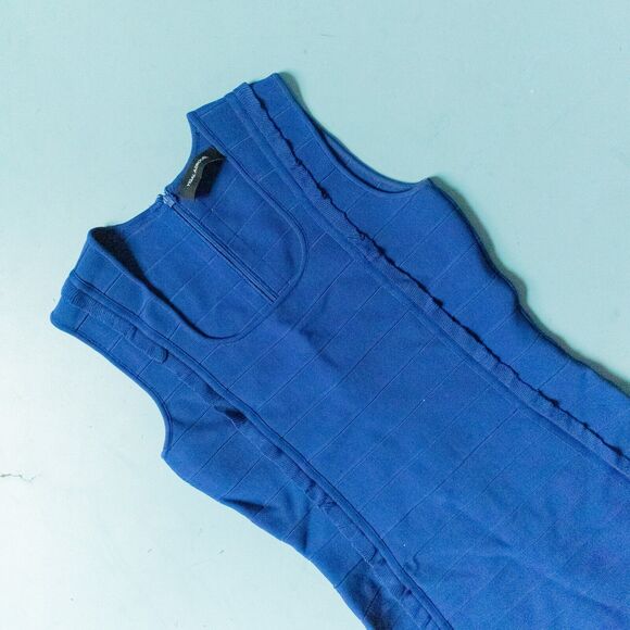 Yigal Azrouel Royal Blue Fitted Bandage Bodycon Dress Size Medium Stretch - Picture 2 of 8